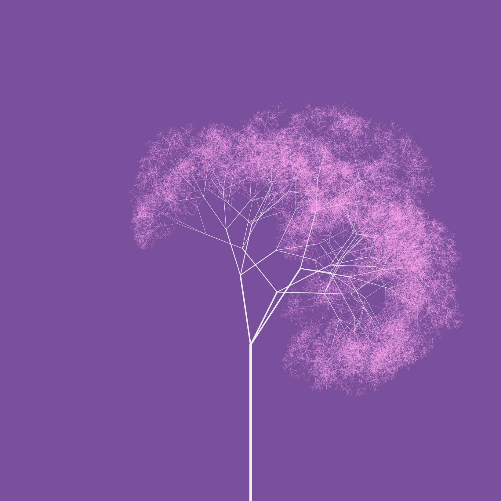 Example of a random fractal tree